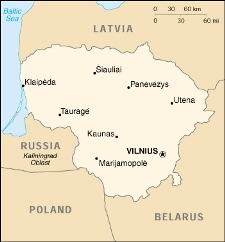 Mapa o ubicación de Lituania