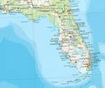 Mapa de Palm Beach, condado de Miami en la Florida