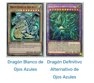 Cartas_relacionadas_con_ Dragón_Blanco_Alternativo_de_Ojos_Azules.
