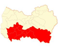 Mapa de la provincia de Colchagua