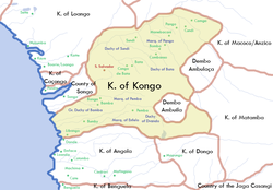 Ubicación de Reino del Congo