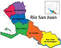 Ubicación en el mapa del distrito de Río San Juan