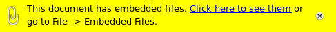 Imagen que muestra Okular cuando existen archivos empotrados