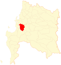 Mapa de la  Comuna  de Hualqui