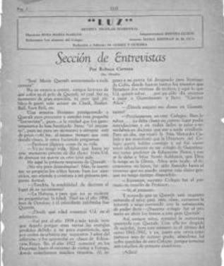 Revista estudiantil guantanamera "La Luz" 1941-1942