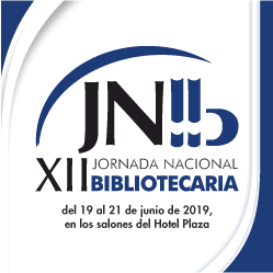 Logotipo de la Jornada Nacional Bibliotecaria celebrada en junio de 2019(JNB2019)