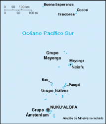 Mapa o ubicación de Tonga