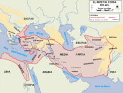 Ubicación de Imperio persa oImperio aqueménida (su primera etapa).