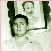 Fidel detenido en el vivac de Santiago de Cuba.