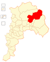 Mapa de la  Comuna  de Putaendo