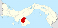 Localización de la provincia de Herrera