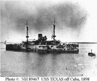El USS Texas en aguas cubanas entre mayo-julio de 1898.