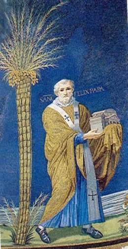 Mosaic of Felix IV (III) in Santi Cosma e Damiano, Rome, Italy (527-530).jpg