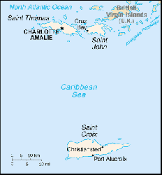 Mapa o ubicación de Islas Vírgenes