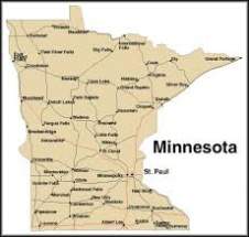 Mapa del Estado de Minnesota.