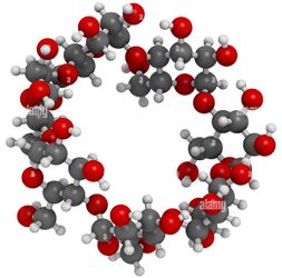 beta-cilodextrina, molécula 3D