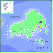 Ubicación de Isla de Skiathos