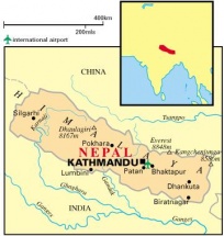 Katmandú en el mapa