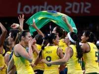 El equipo de voleibol femenino de Brasil.