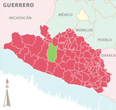 Mapa de San Miguel Totolapan.