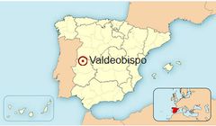 Ubicación de Valdeobispo en España