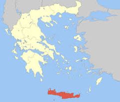 Ubicación en el mapa de La Canea, periferia de Creta, Grecia