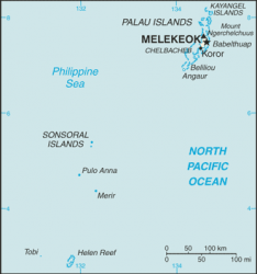 Mapa o ubicación de Palaos