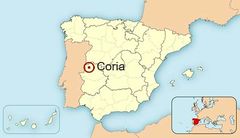 Ubicación de Coria en España