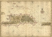 Mapa de La Española que data del siglo XVIII