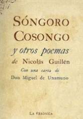 Portada de una edición cubana de Sóngoro cosongo de 1942.
