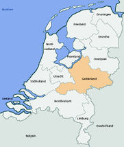 Mapa de la provincia de Guederland