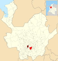 Localización de Rionegro en Colombia
