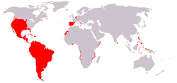 Ubicación de Imperio español