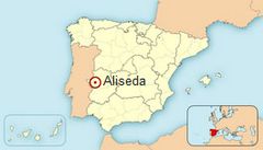 Ubicación de Aliseda en España