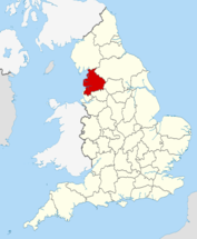 Localización de Lancashire en Inglaterra