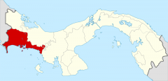 Localización de la provincia de Chiriquí