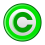 Icono Copyright en Verde