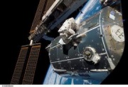 Módulo Columbus visto desde el transbordador Endeavour