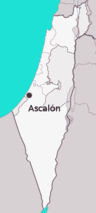 Localización de Ascalón en Israel
