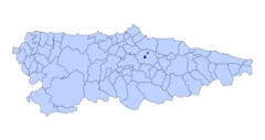 Ubicación de Noreña, en la Provincia de Asturias.