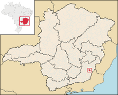 Localización de Miradouro en el estado de Minas Gerais
