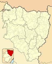 Ubicación de Fago en la provincia de Huesca