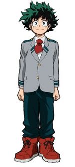 Izuku Midoriya en uniforme escolar