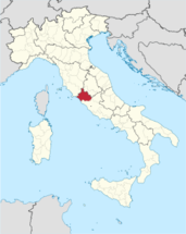 Ubicación de Viterbo en el mapa de Italia