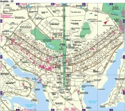 Mapa de Brasilia donde se distingue la forma de avión