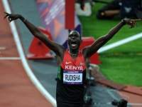 El corredor keniano David Rudisha, medalla de oro en los 800 metros planos masculino