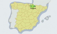 Mapa. Ubicación geográfica de Navarra.