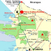 Ubicación en el mapa de la localidad La Cruz