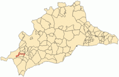 Localización de Benalauría en la provincia de Málaga.