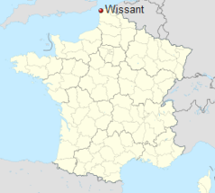 Ubicación de  Wissant en el Mapa de Francia